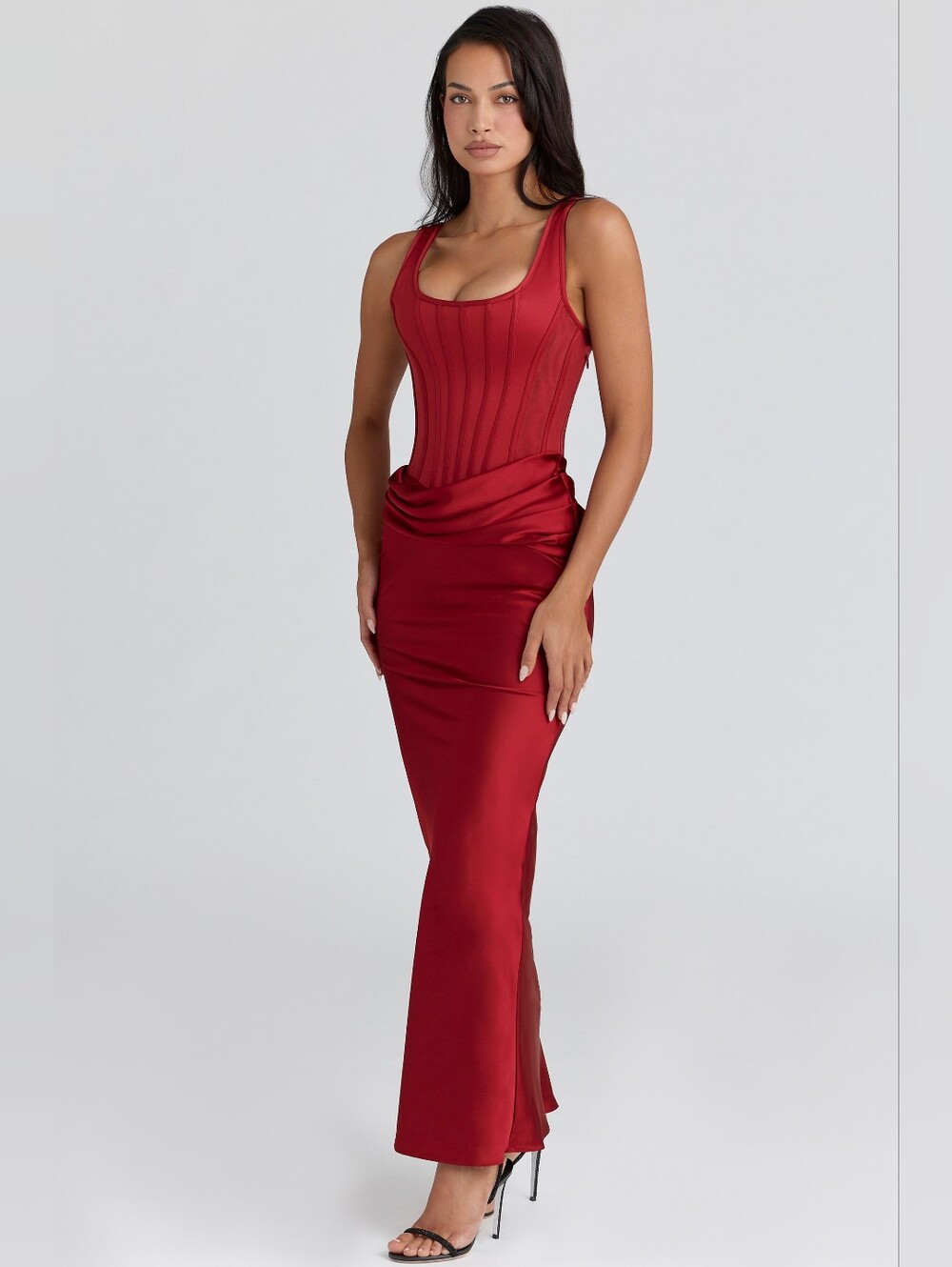 Red Satin 'Kira' House of CB- XL